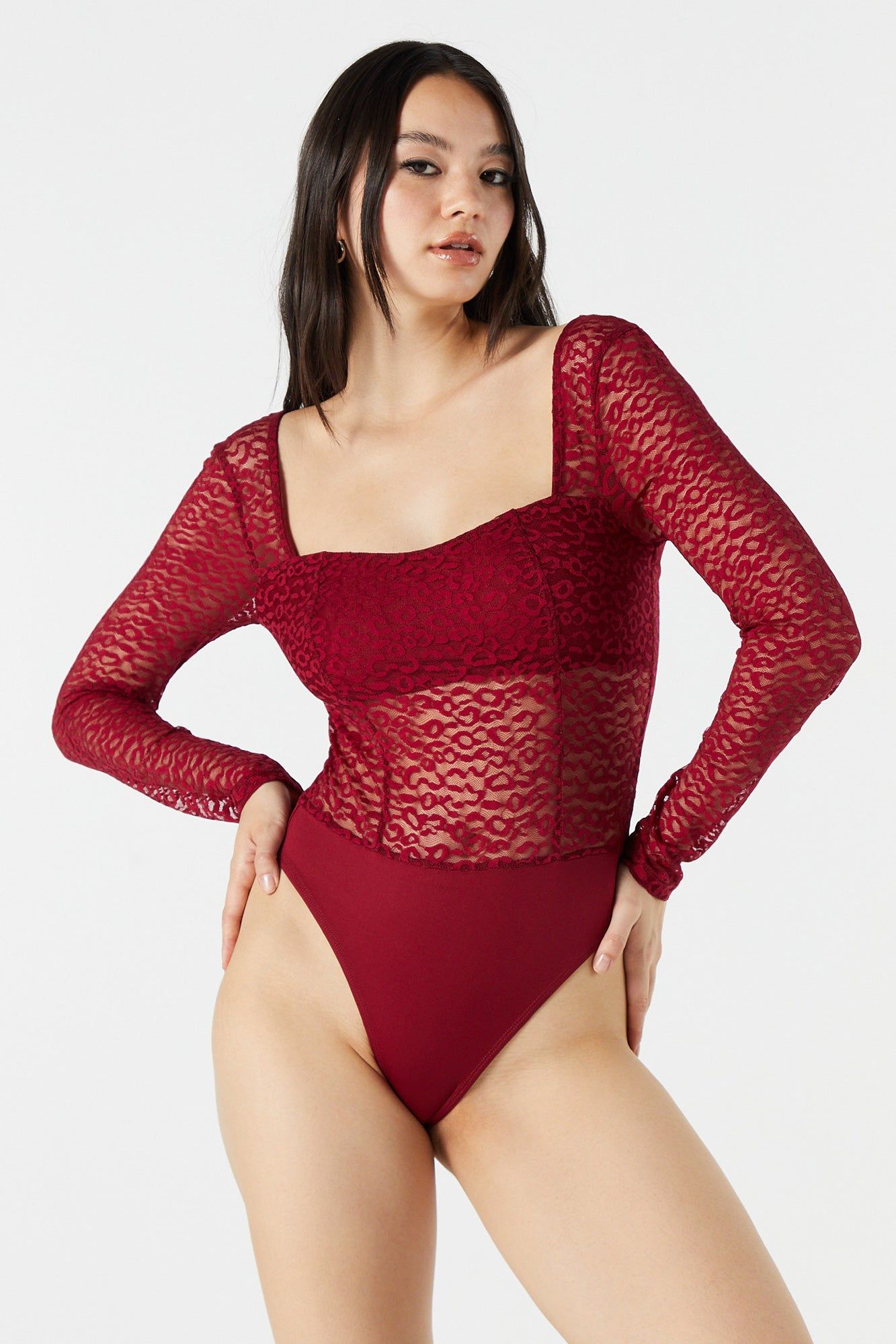 Maillot en filet avec motif guépard et décolleté en coeur sold by Urban Planet product image thumbnail 8