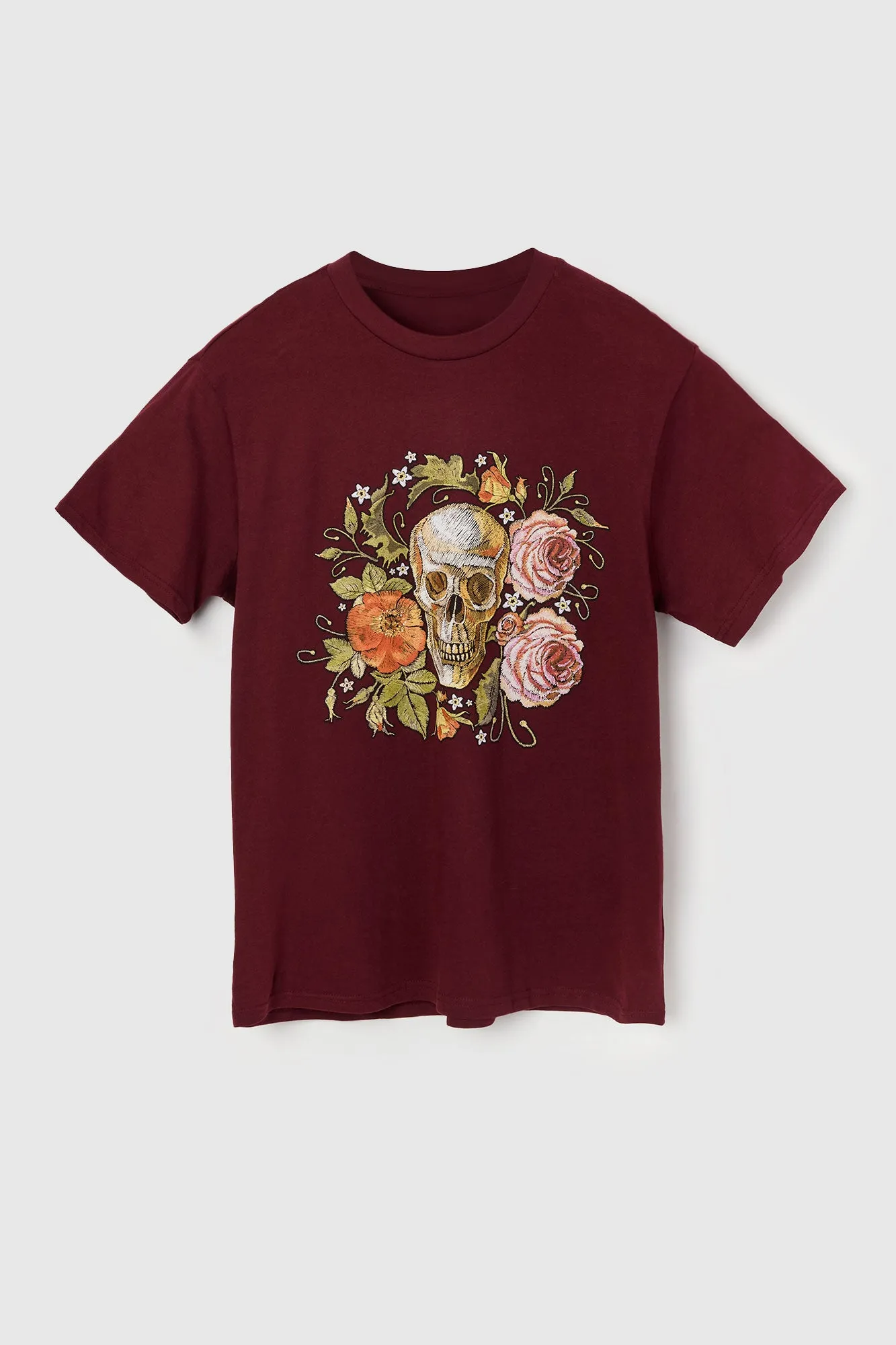 T-shirt à imprimé Skull and Roses sold by Urban Planet product image thumbnail 4