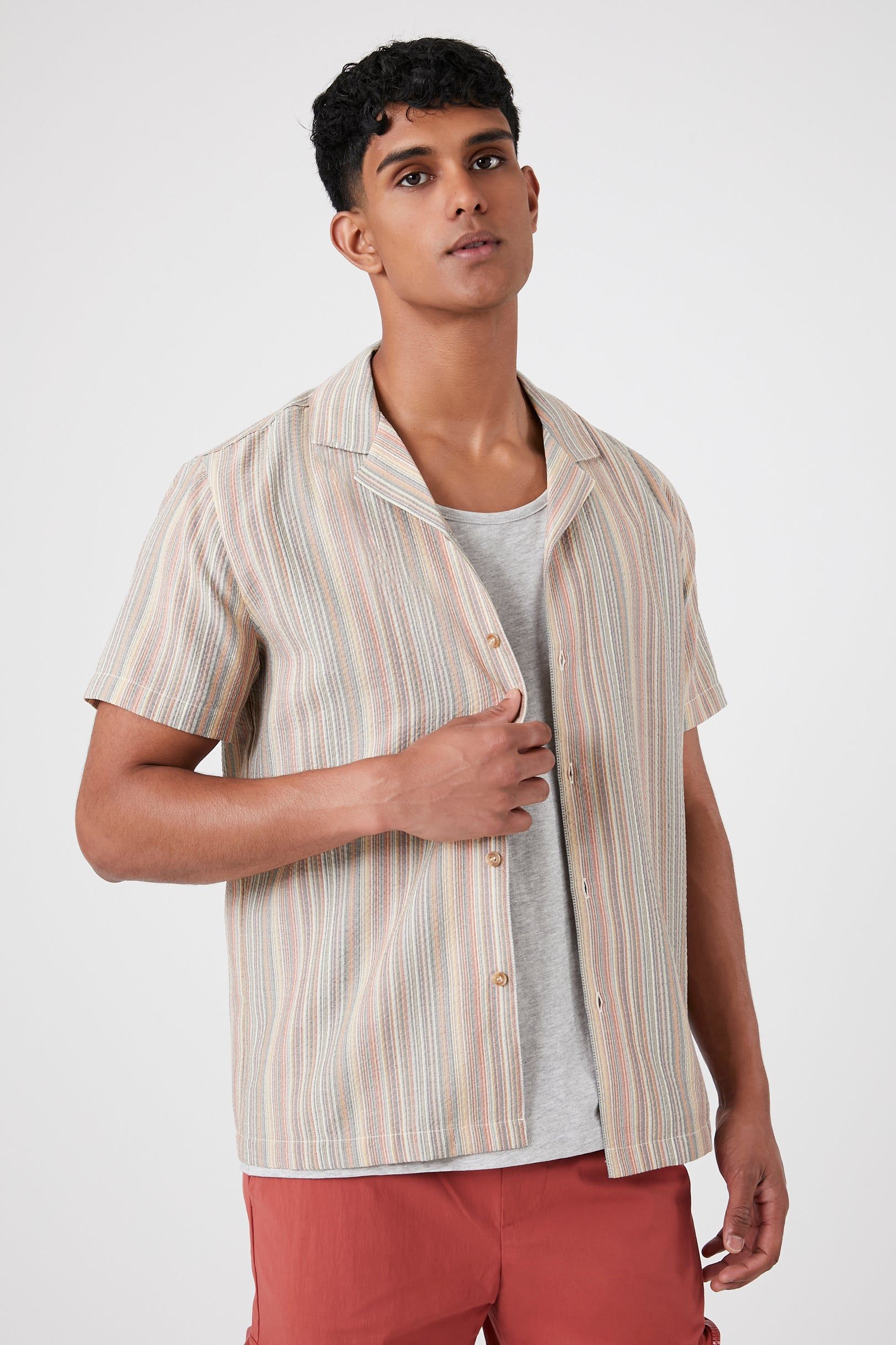 Striped Button-Up Top sold by Urban Planet