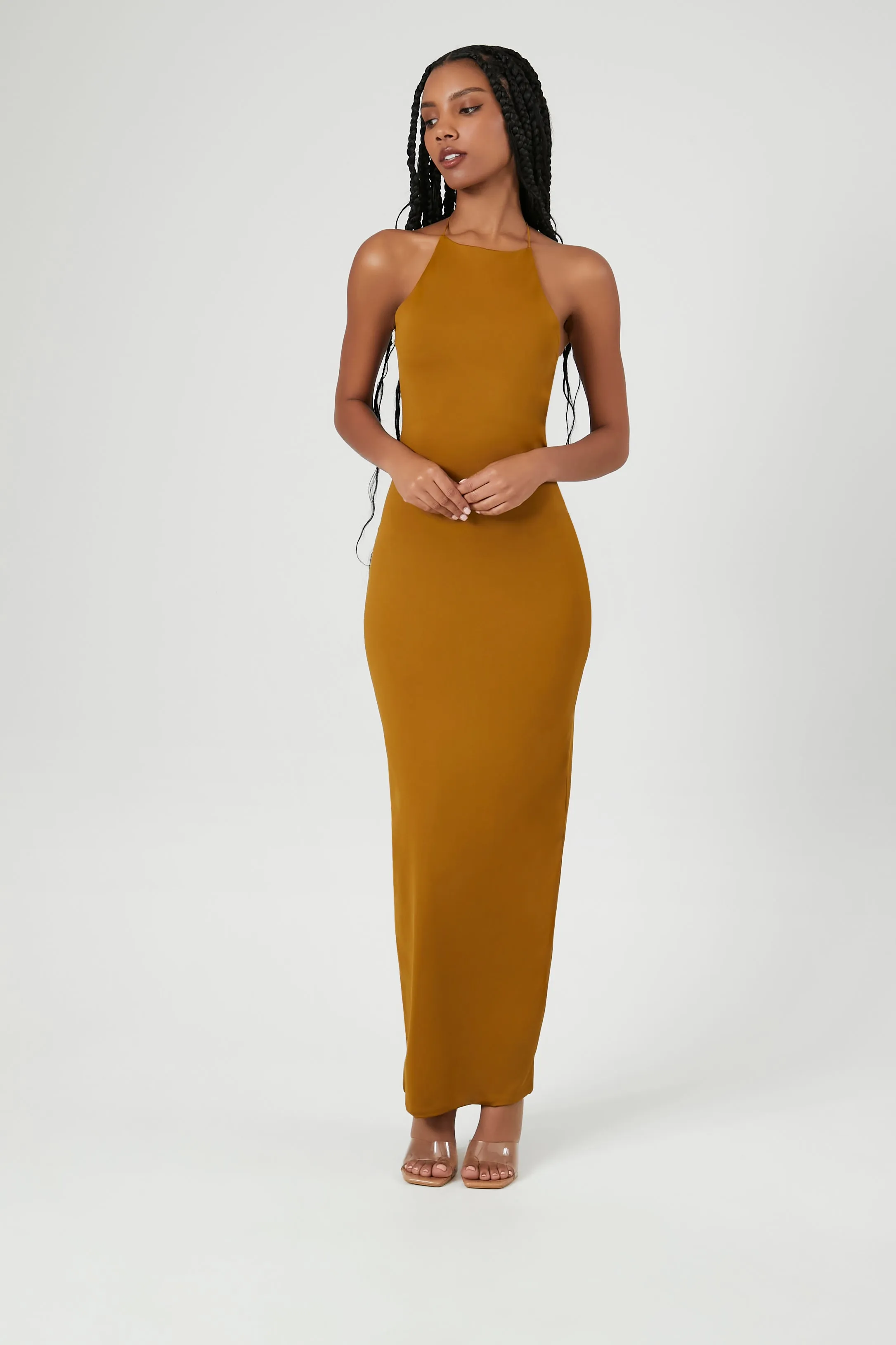 Contour Halter Maxi Dress sold by Urban Planet product image thumbnail 5
