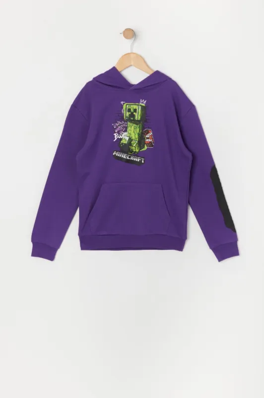 Boys Minecraft Graphic Fleece Hoodie made by Urban Planet