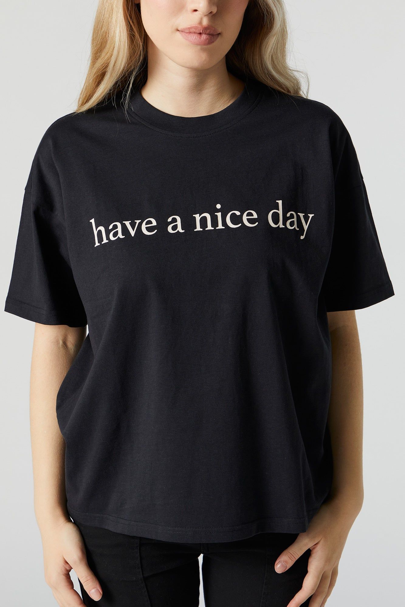Have a Nice Day Graphic Boyfriend T-Shirt sold by Urban Planet product image thumbnail 4