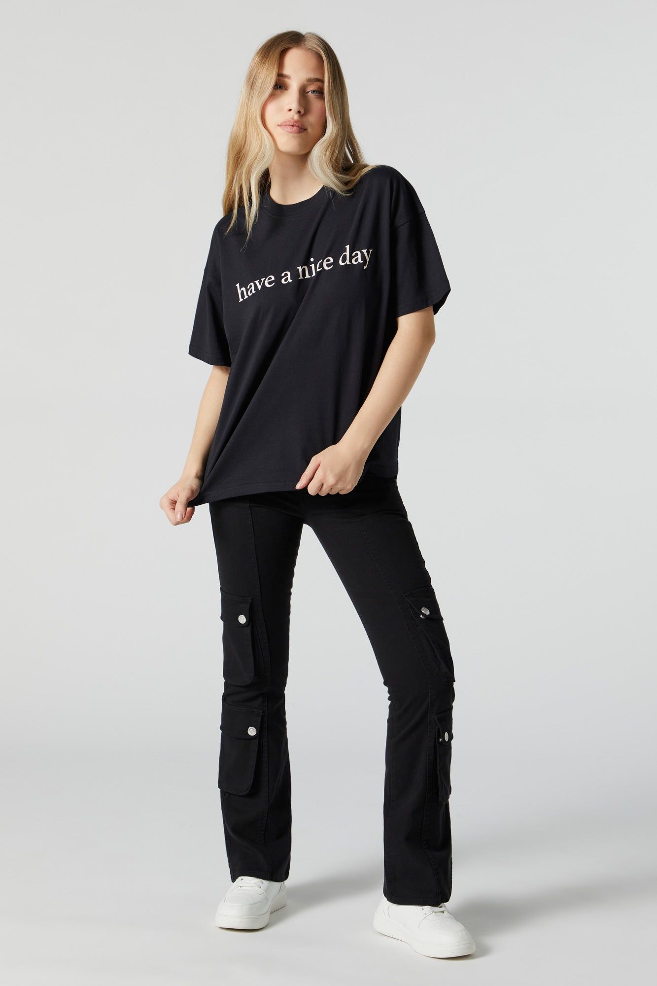 Have a Nice Day Graphic Boyfriend T-Shirt sold by Urban Planet product image thumbnail 3