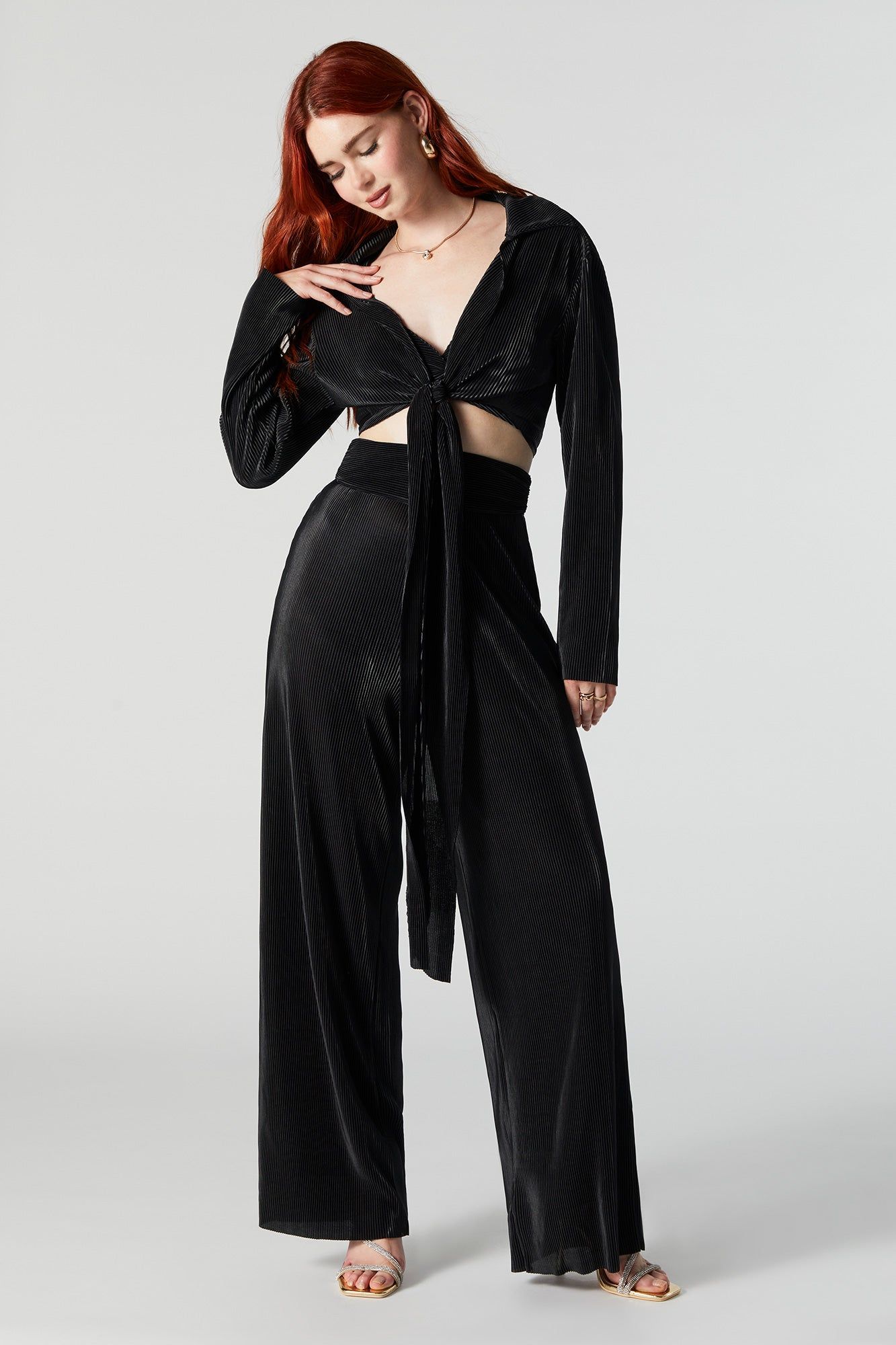 Front Tie Long Sleeve Top sold by Urban Planet product image thumbnail 3