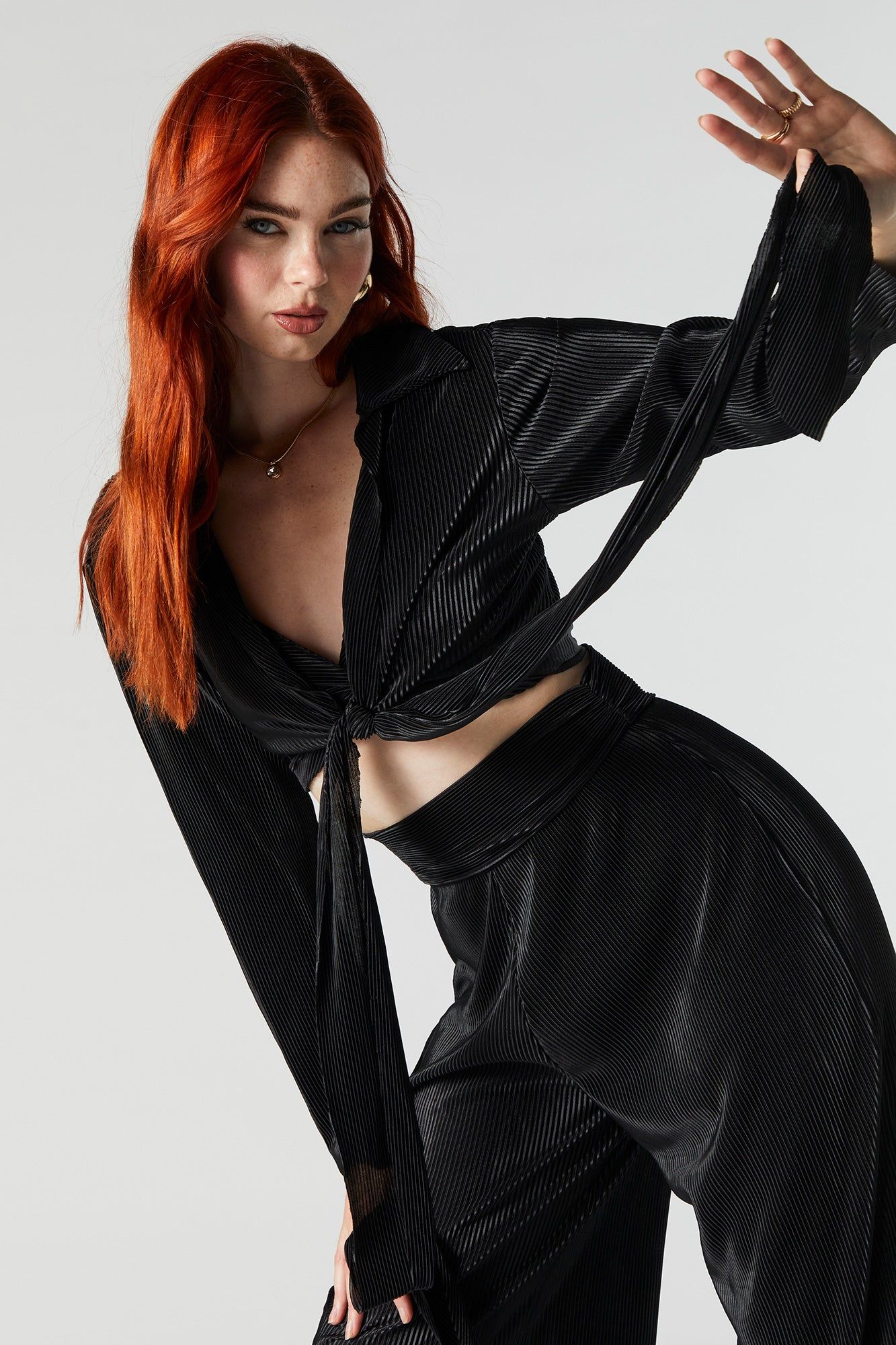 Front Tie Long Sleeve Top sold by Urban Planet