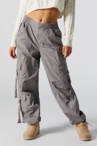 Grey Multi Cargo Parachute Pant sold by Urban Planet