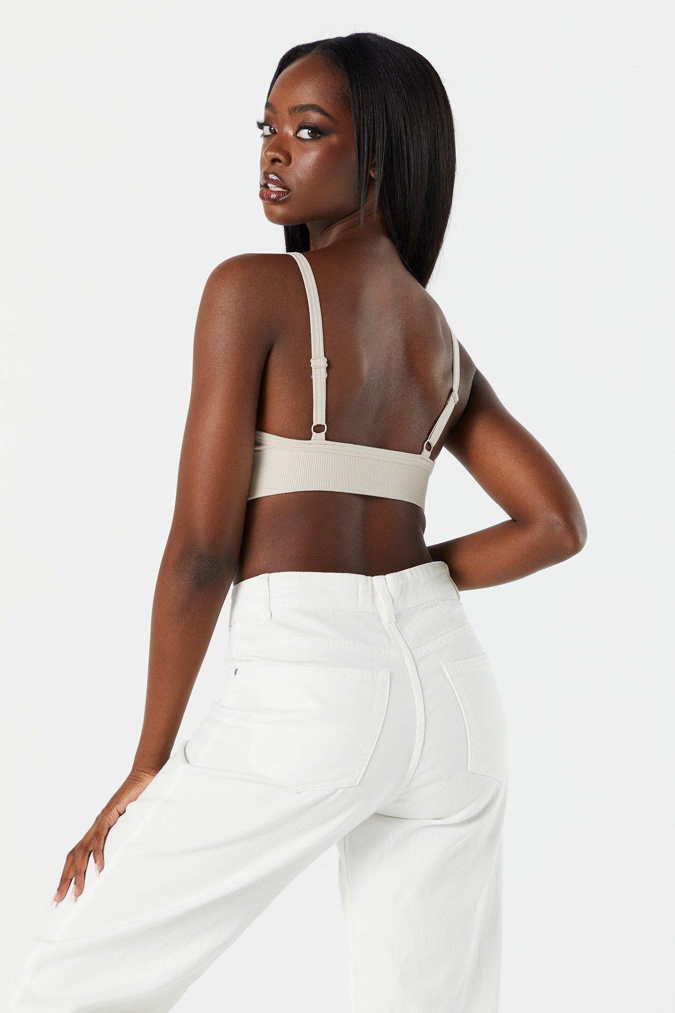 Ribbed V-Neck Bralette sold by Urban Planet product image thumbnail 11