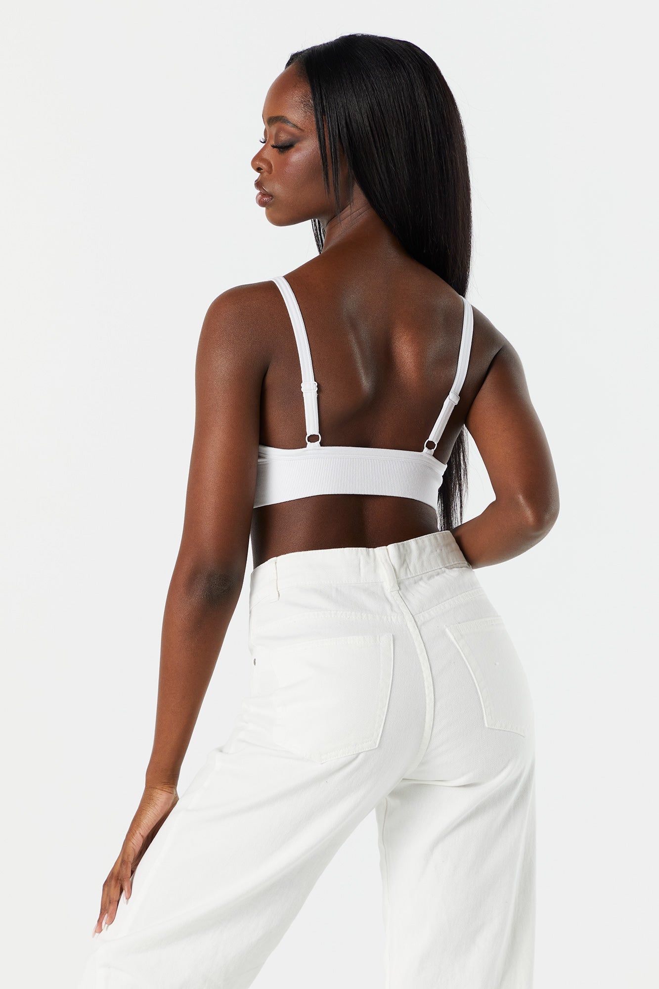 Ribbed V-Neck Bralette sold by Urban Planet product image thumbnail 8