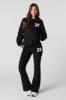 Pantalon à jambe évasée en molleton avec imprimé sold by Urban Planet