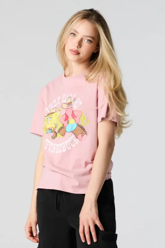 SpongeBuck Graphic Boyfriend T-Shirt sold by Urban Planet