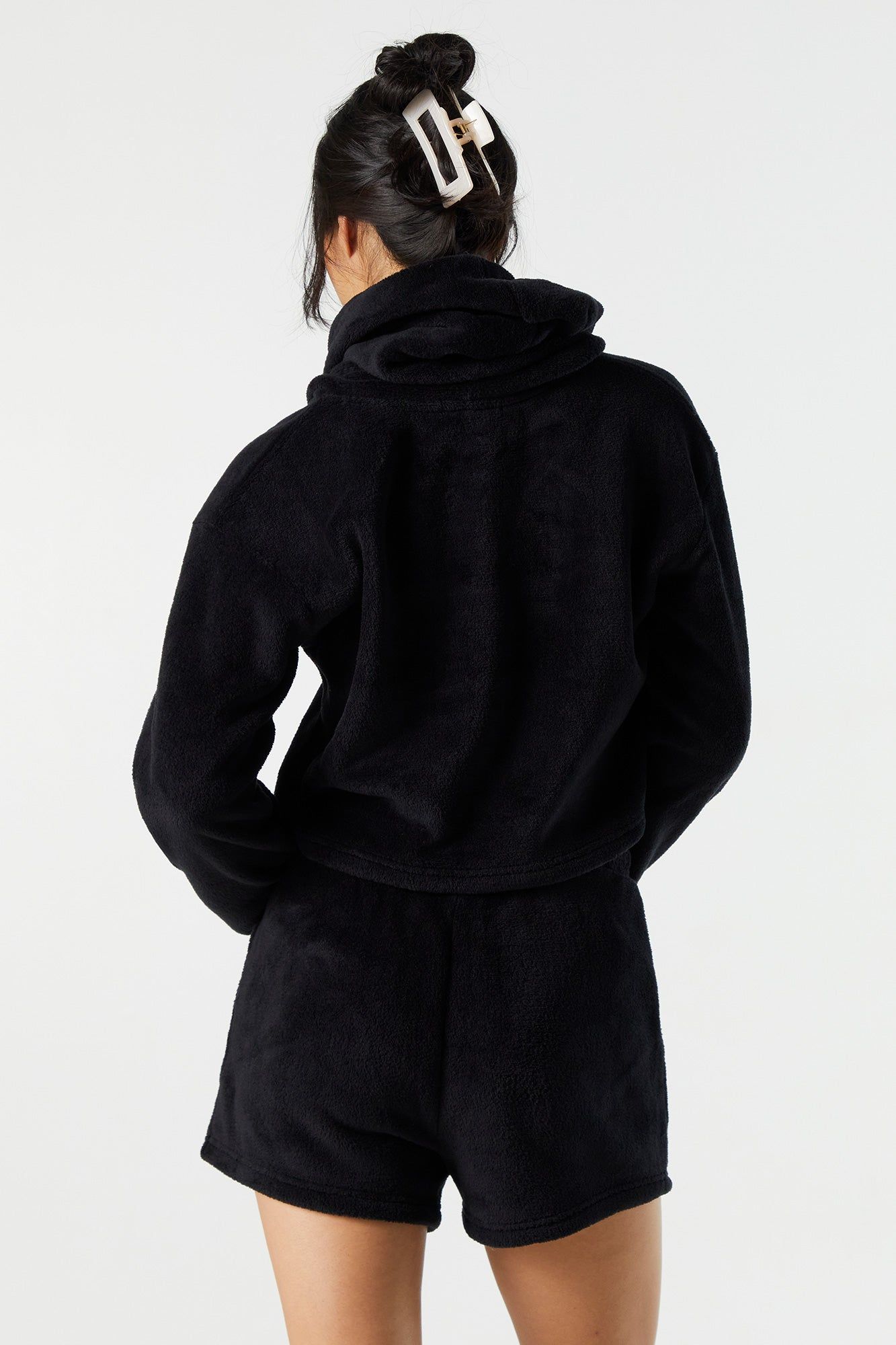 Black Sherpa Pajama Short sold by Urban Planet product image thumbnail 2