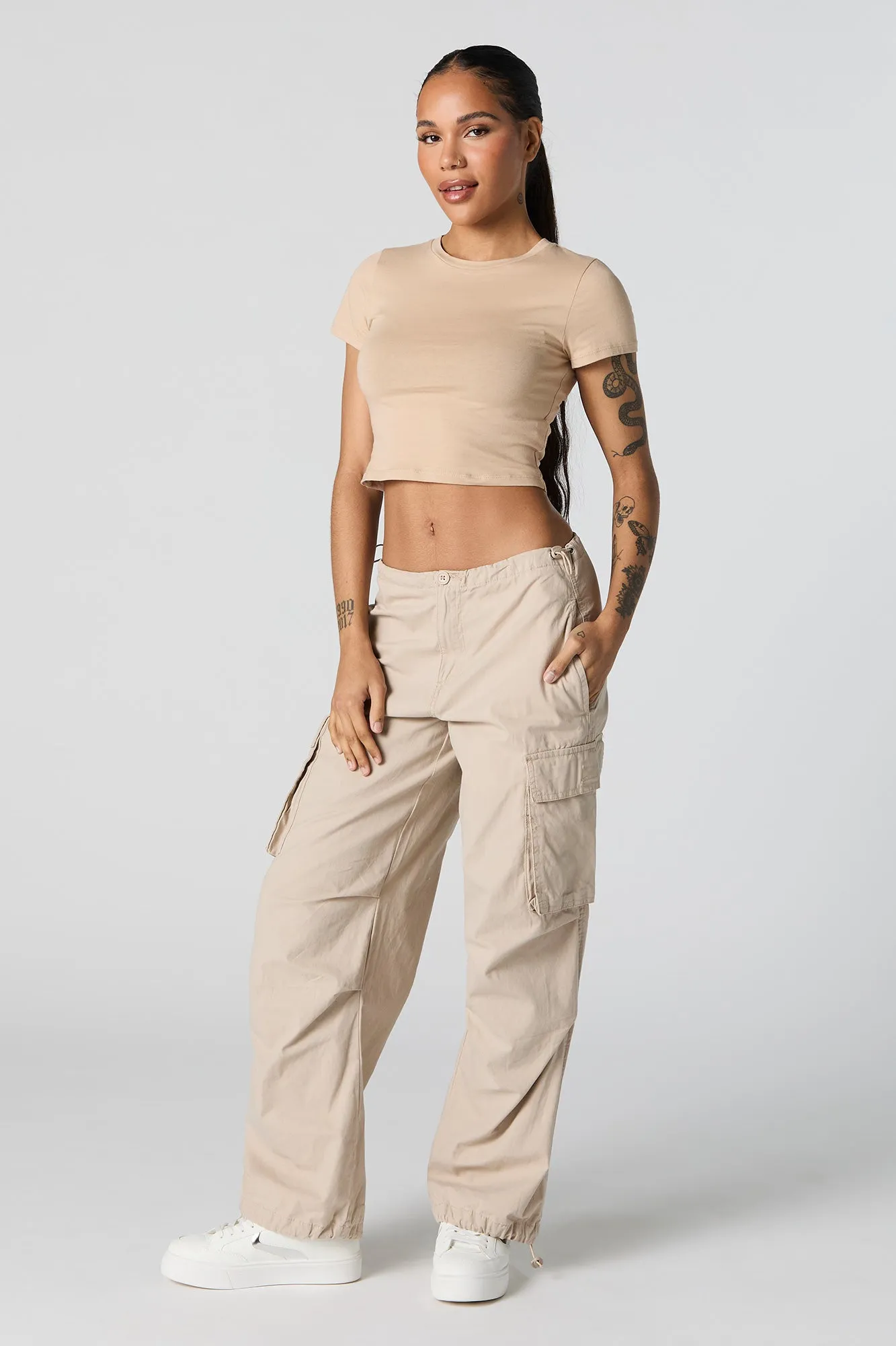 Coloured Short Sleeve Crop Top sold by Urban Planet product image thumbnail 3