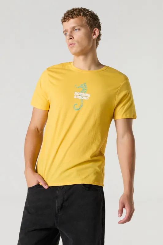 T-shirt à imprimé Horsing Around sold by Urban Planet