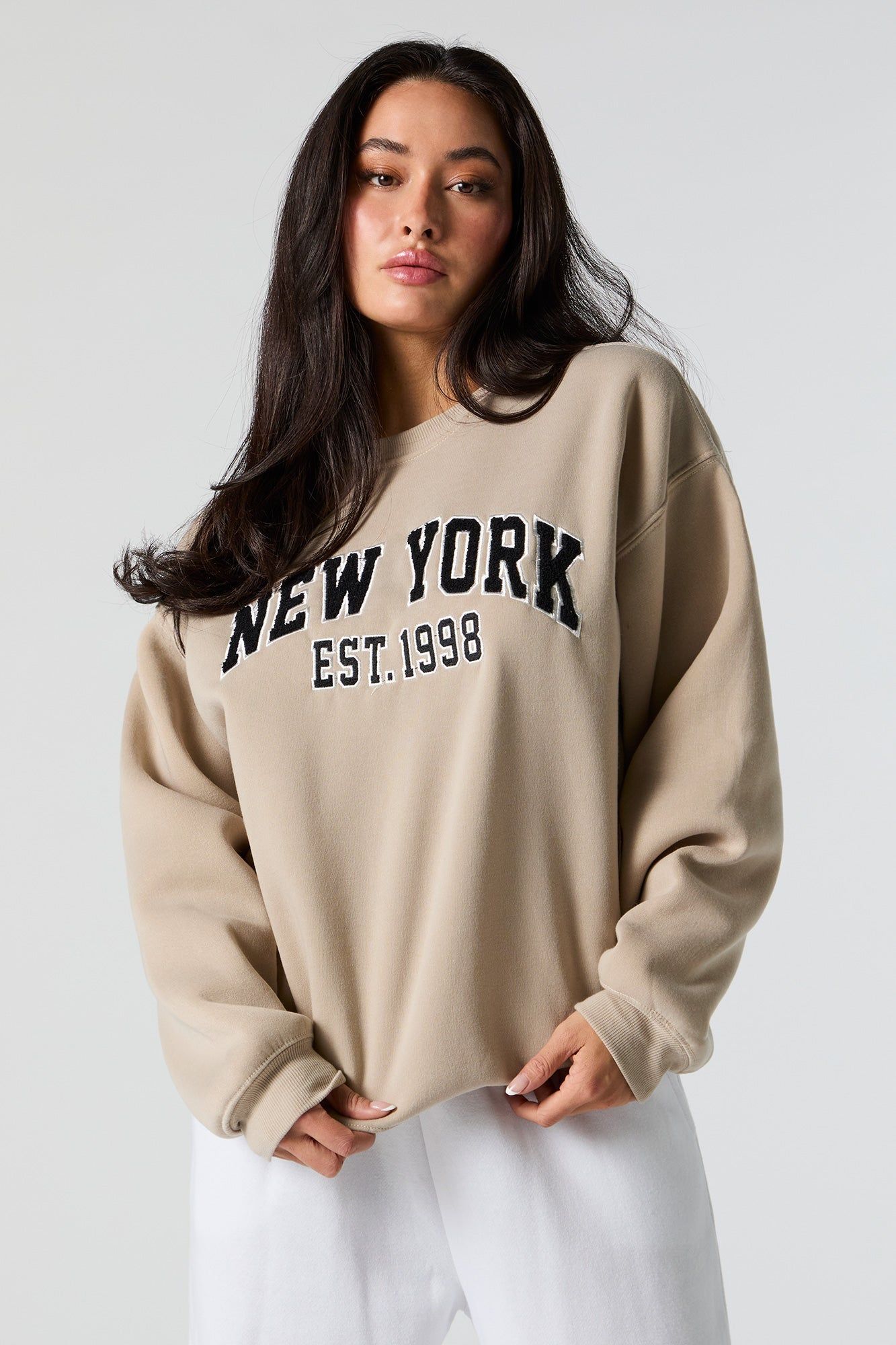 New York Chenille Embroidered Sweatshirt sold by Urban Planet
