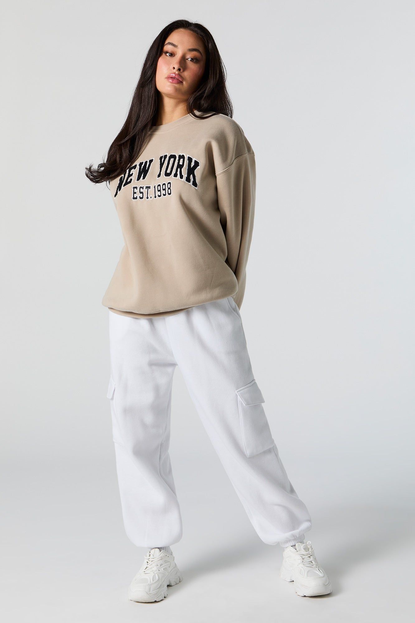 New York Chenille Embroidered Sweatshirt sold by Urban Planet product image thumbnail 3