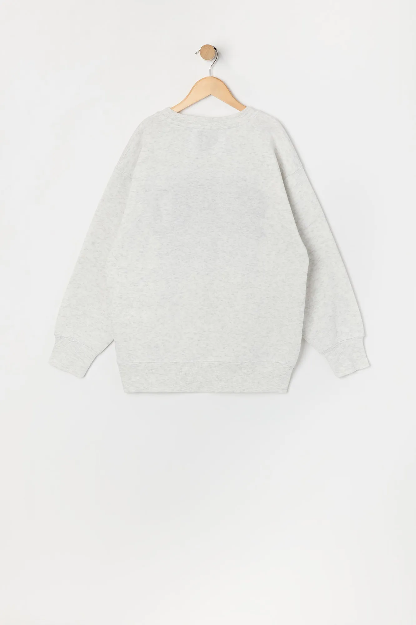 Girls Oversized Soho Chenille Embroidered Fleece Sweatshirt sold by Urban Planet product image thumbnail 2