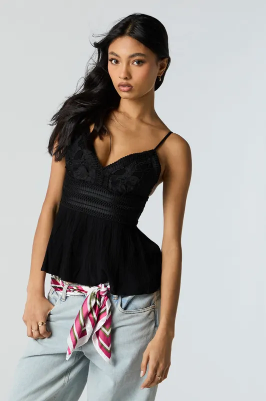 Lace Crochet Sweetheart Tank sold by Urban Planet