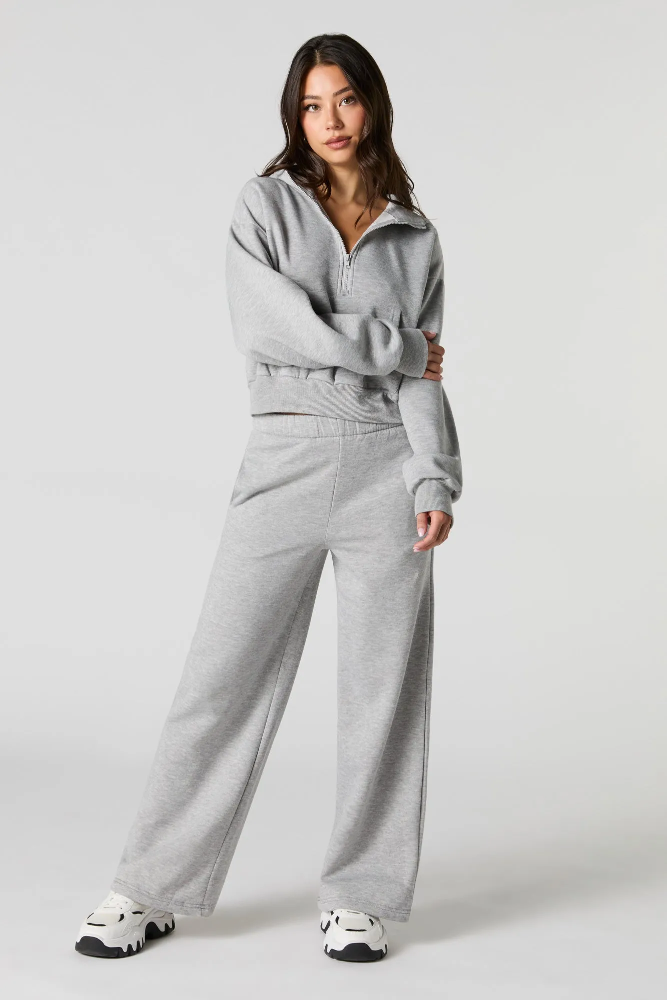 Fleece Wide Leg Sweatpant sold by Urban Planet