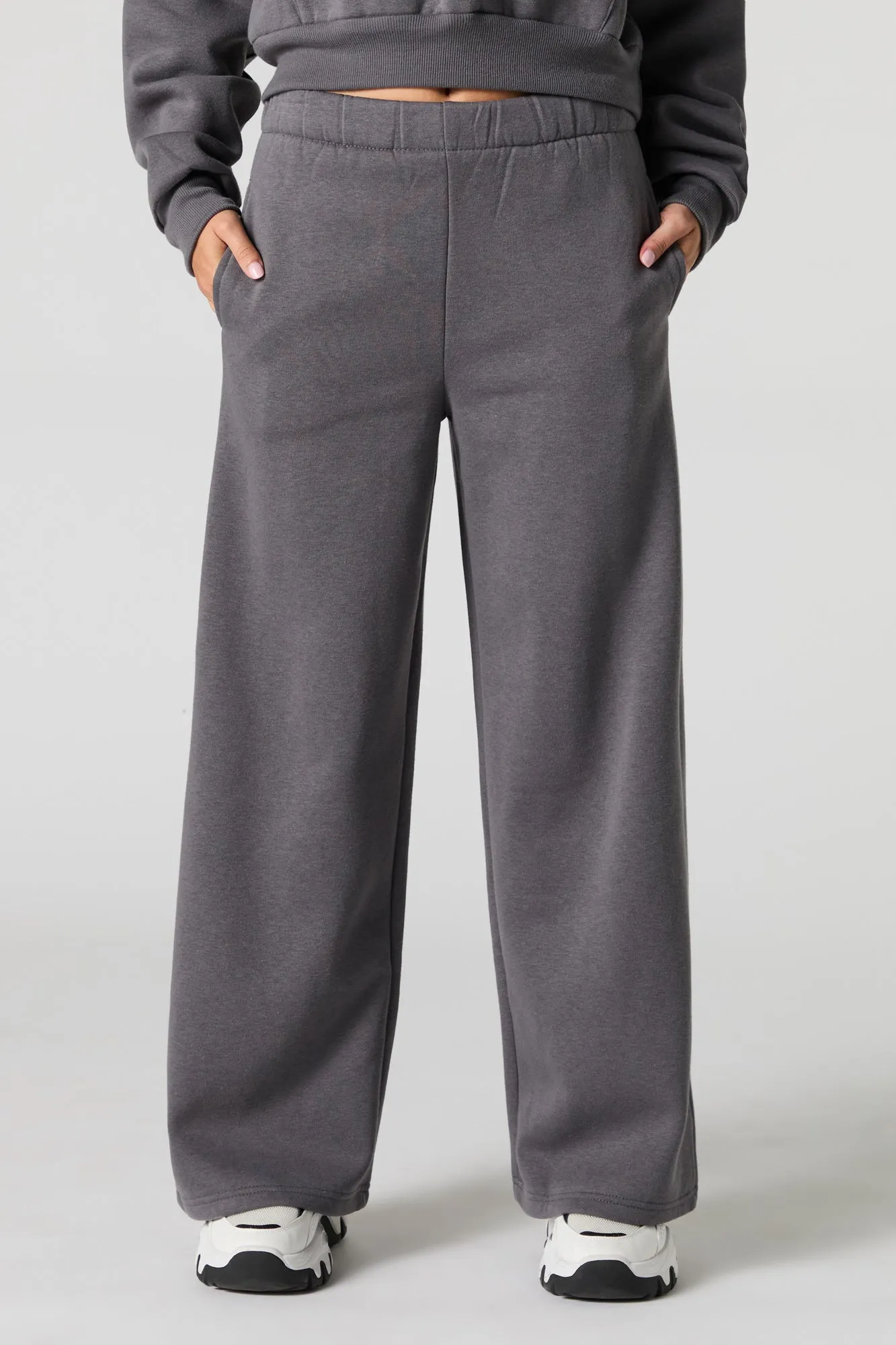 Fleece Wide Leg Sweatpant sold by Urban Planet product image thumbnail 5