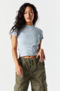 Ribbed Crew T-Shirt sold by Urban Planet