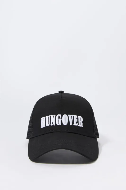 Hungover Embroidered Trucker Hat sold by Urban Planet