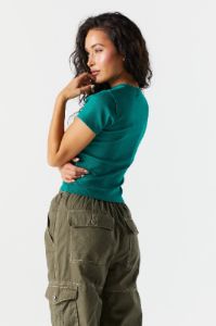 Ribbed Crew T-Shirt sold by Urban Planet