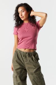 Ribbed Crew T-Shirt sold by Urban Planet