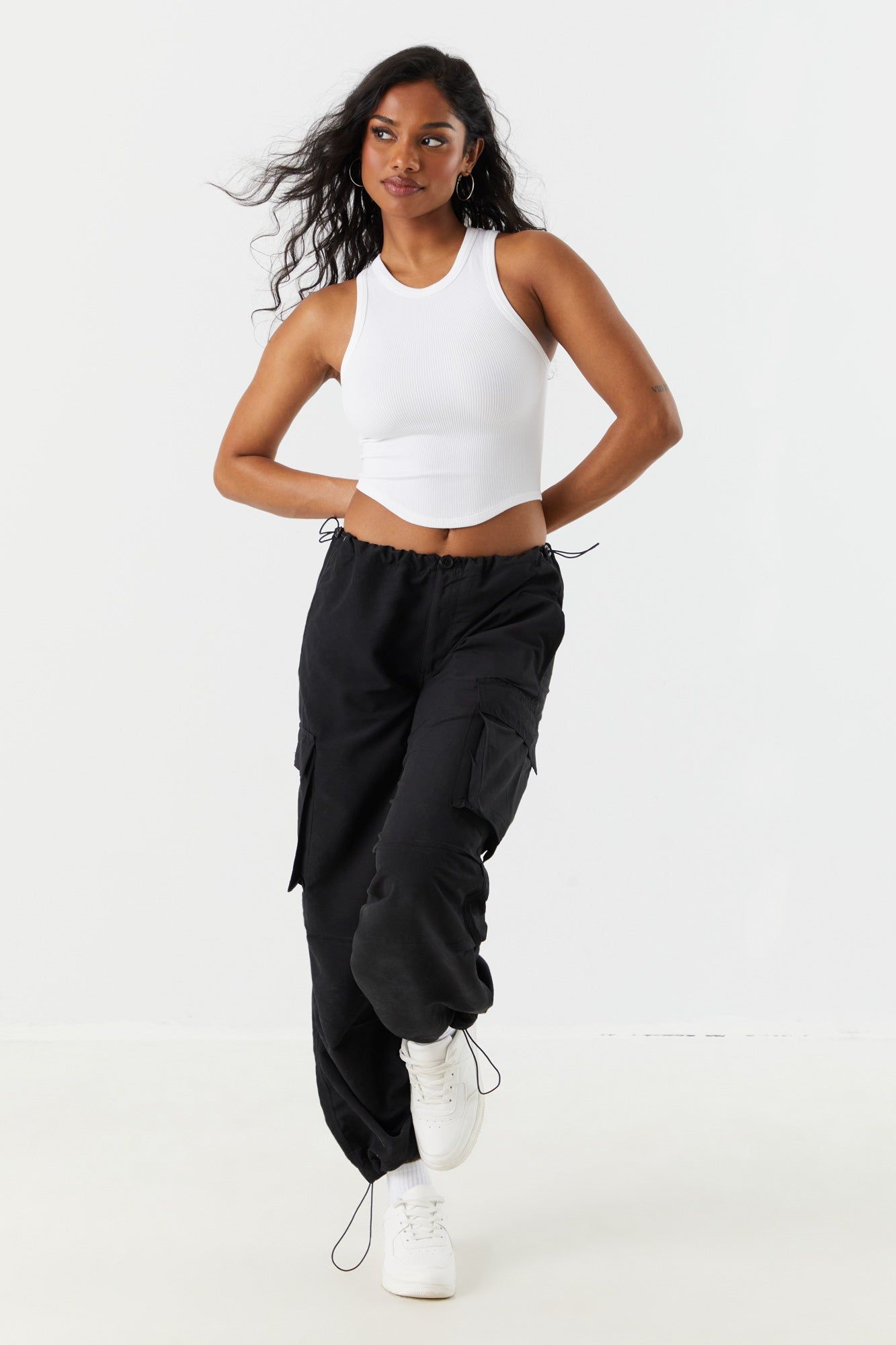 Seamless Curved Hem Ribbed Tank sold by Urban Planet product image thumbnail 10