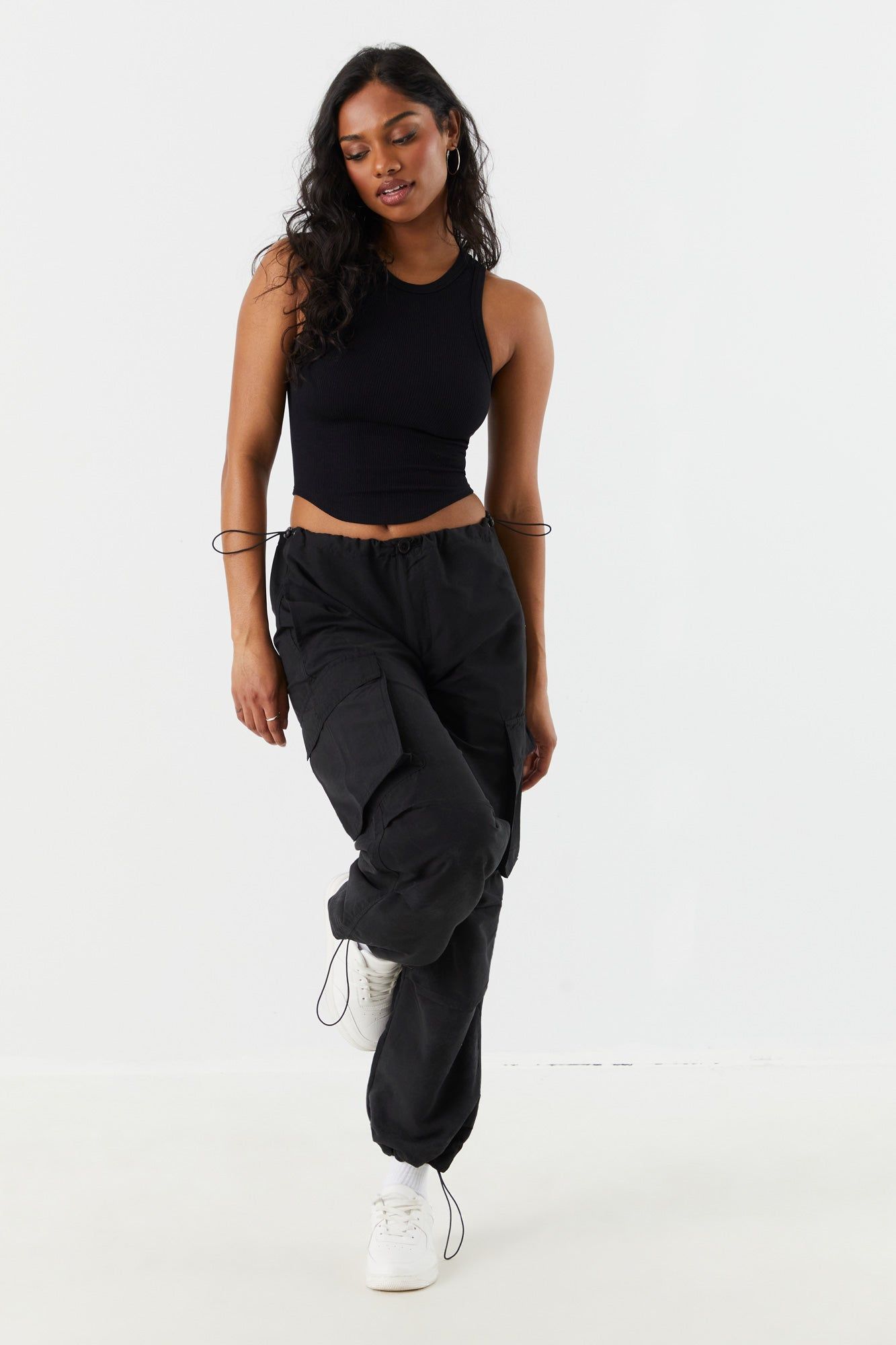 Seamless Curved Hem Ribbed Tank sold by Urban Planet product image thumbnail 7