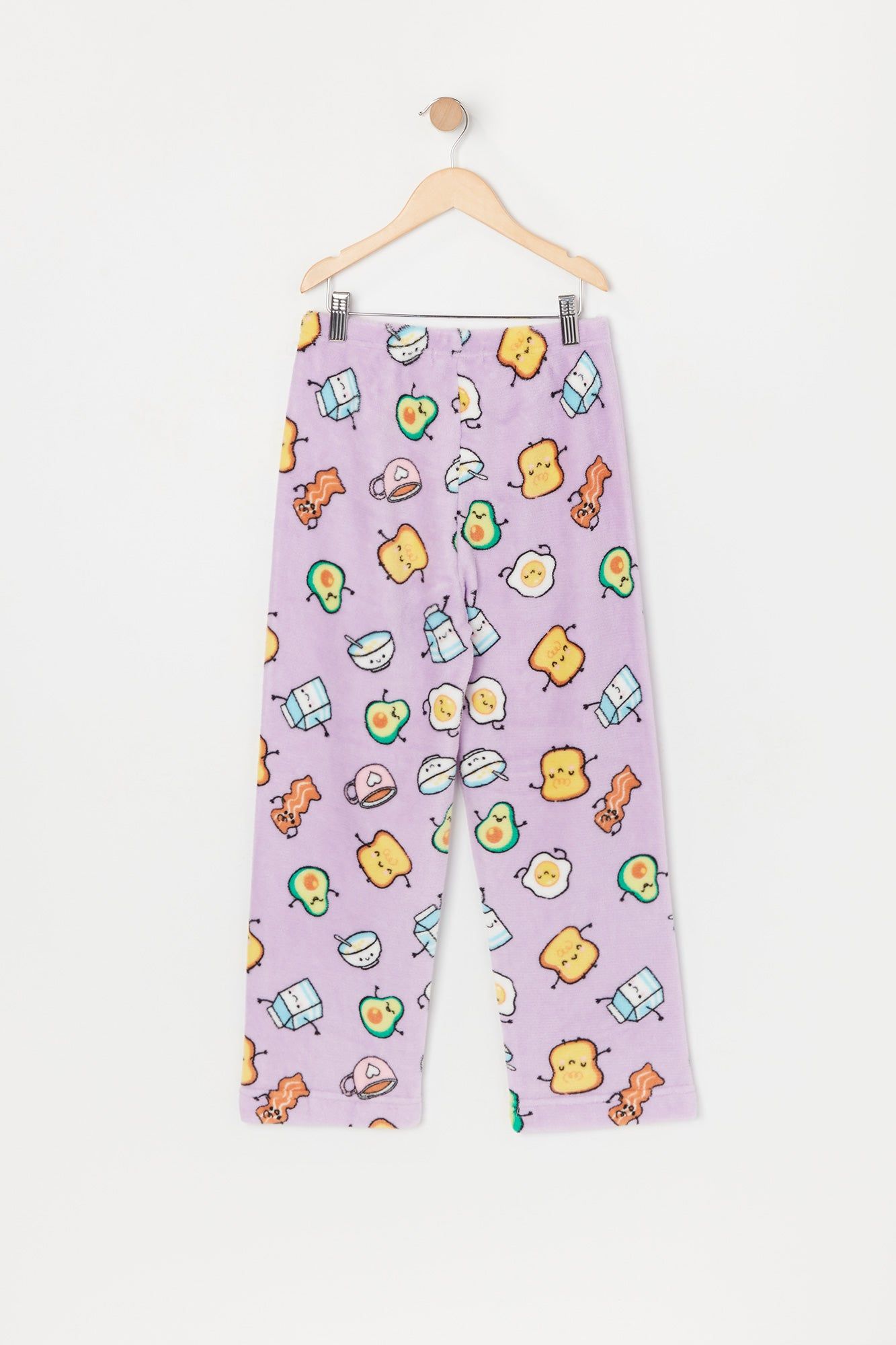 Girls Breakfast Print Plush Pajama Bottom sold by Urban Planet product image thumbnail 2