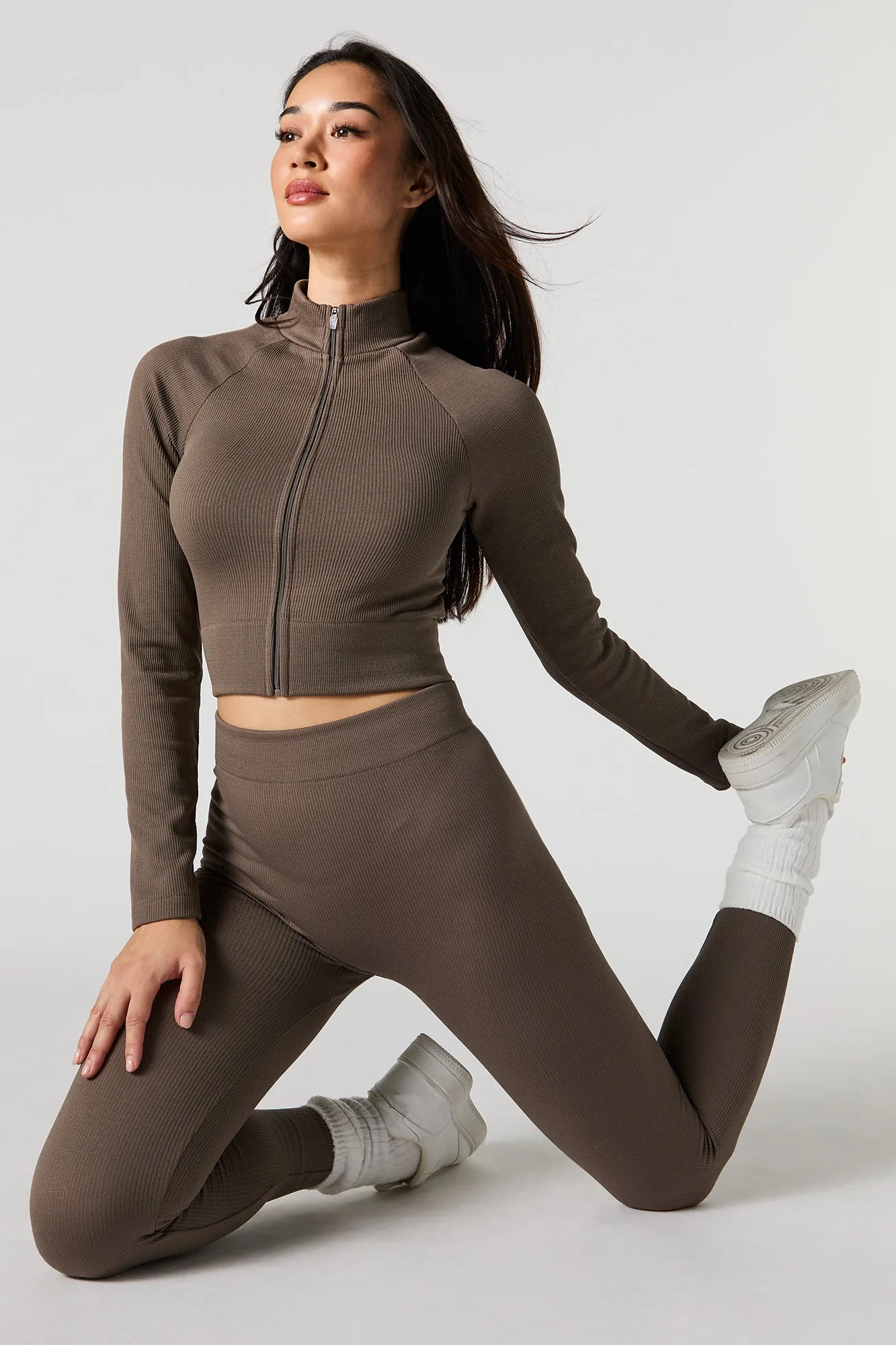 Legging Active côtelé sans couture à taille haute sold by Urban Planet product image thumbnail 4