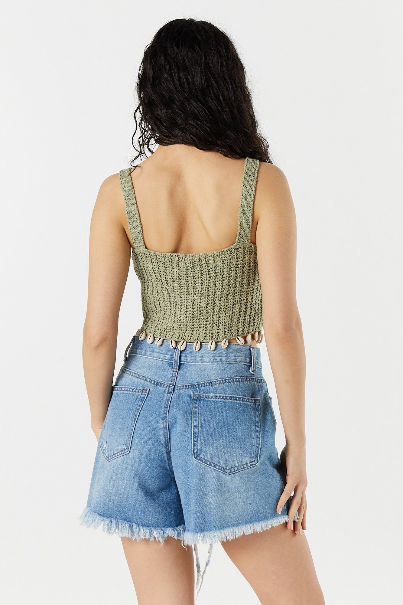 Crochet Shell Trim Tank sold by Urban Planet product image thumbnail 2