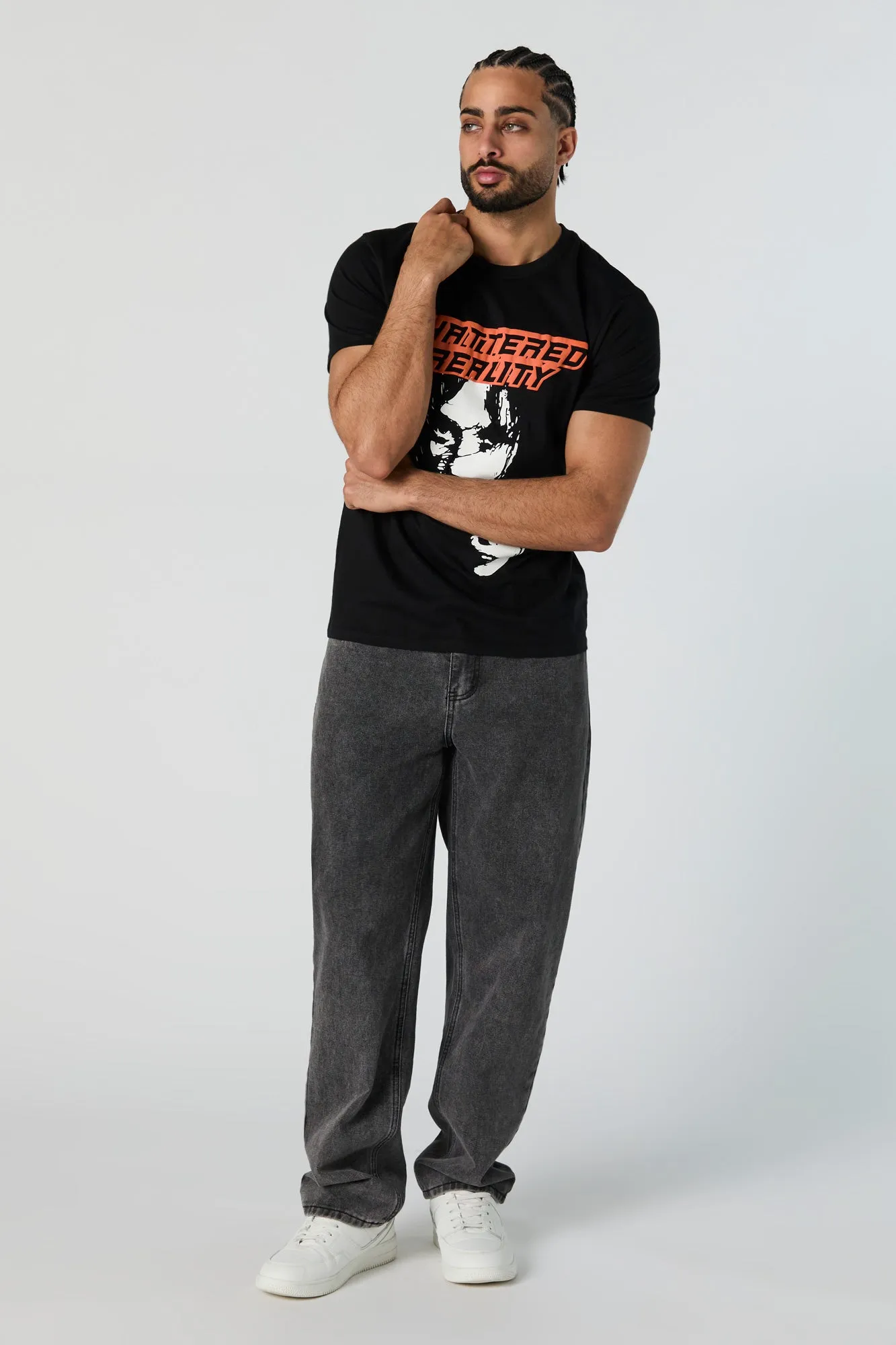 Shattered Reality Graphic T-Shirt sold by Urban Planet product image thumbnail 2