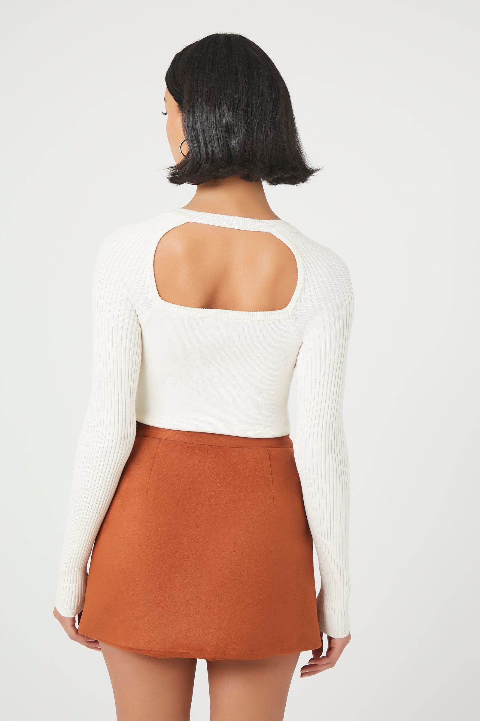 Ribbed Knit Long-Sleeve Bodysuit sold by Urban Planet product image thumbnail 3