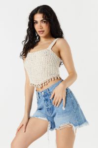 Crochet Shell Trim Tank sold by Urban Planet
