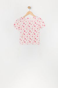 Girls Floral Print Pointelle Baby T-Shirt sold by Urban Planet