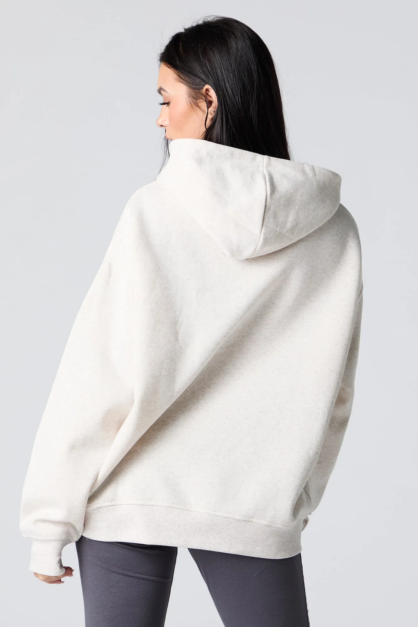 Haut surdimensionné à capuchon en molleton uni sold by Urban Planet product image thumbnail 2