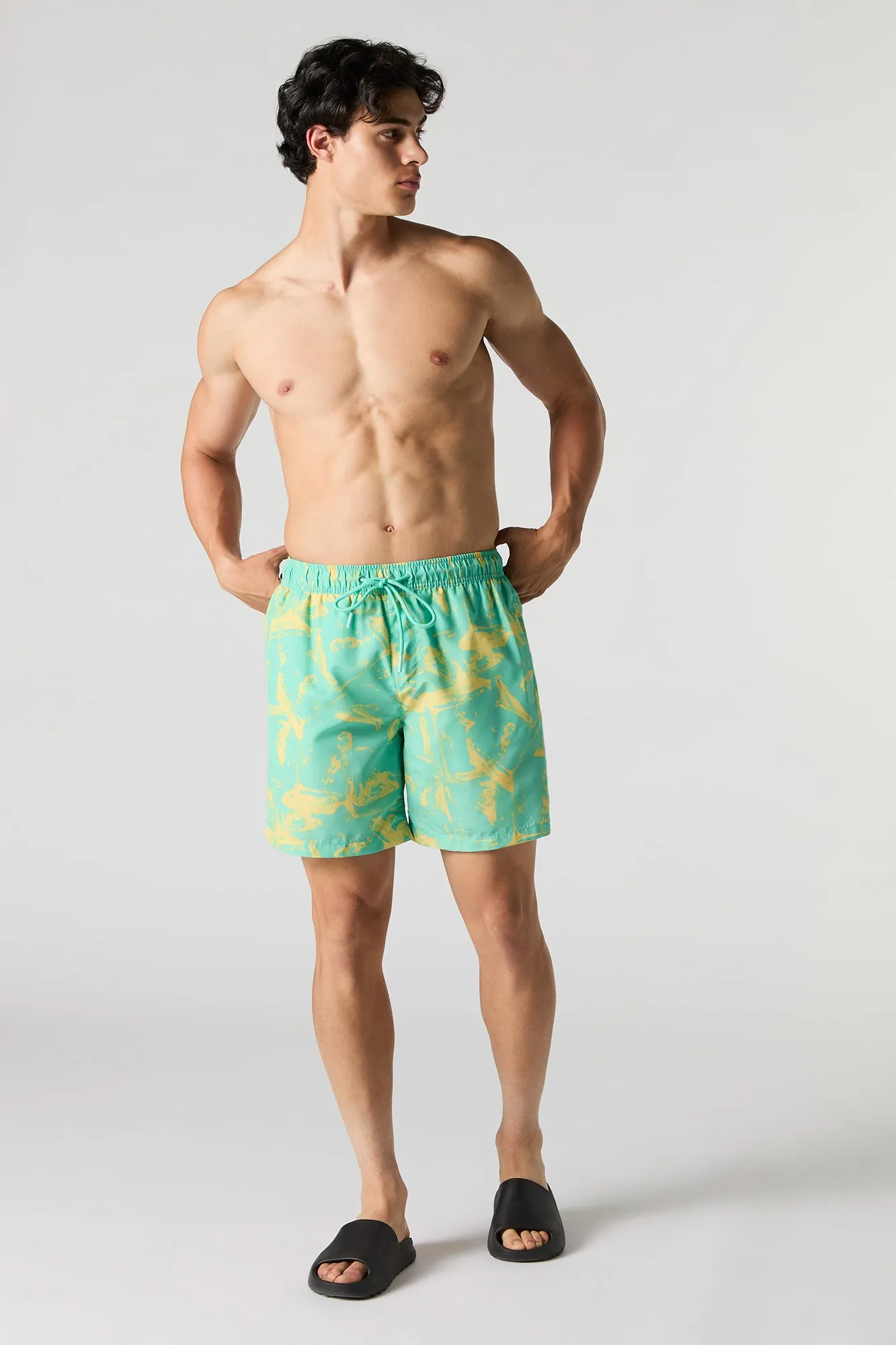 Brush Stroke Print Board Short sold by Urban Planet product image thumbnail 3