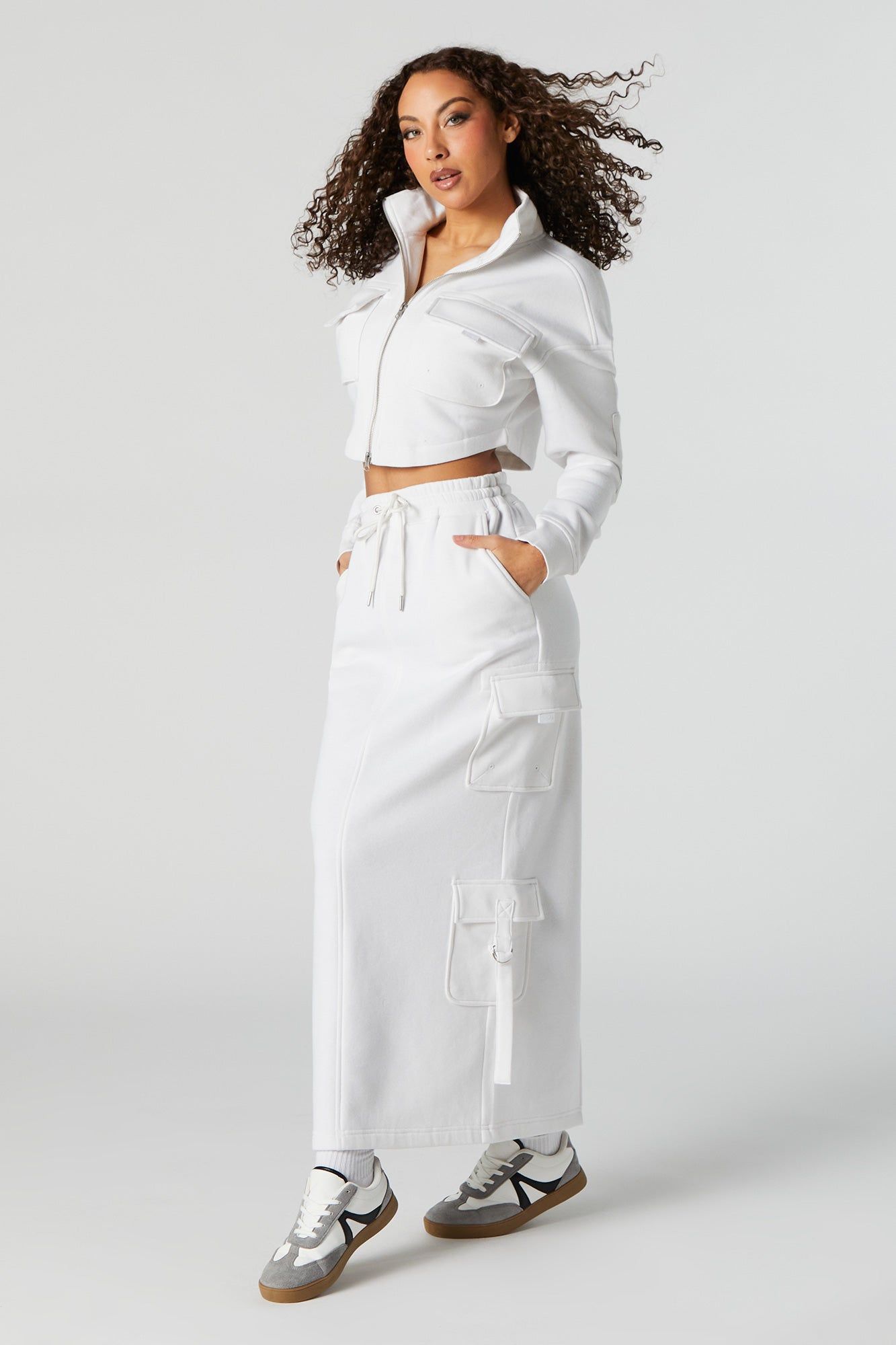 Fleece Multi Cargo Maxi Skirt sold by Urban Planet product image thumbnail 4