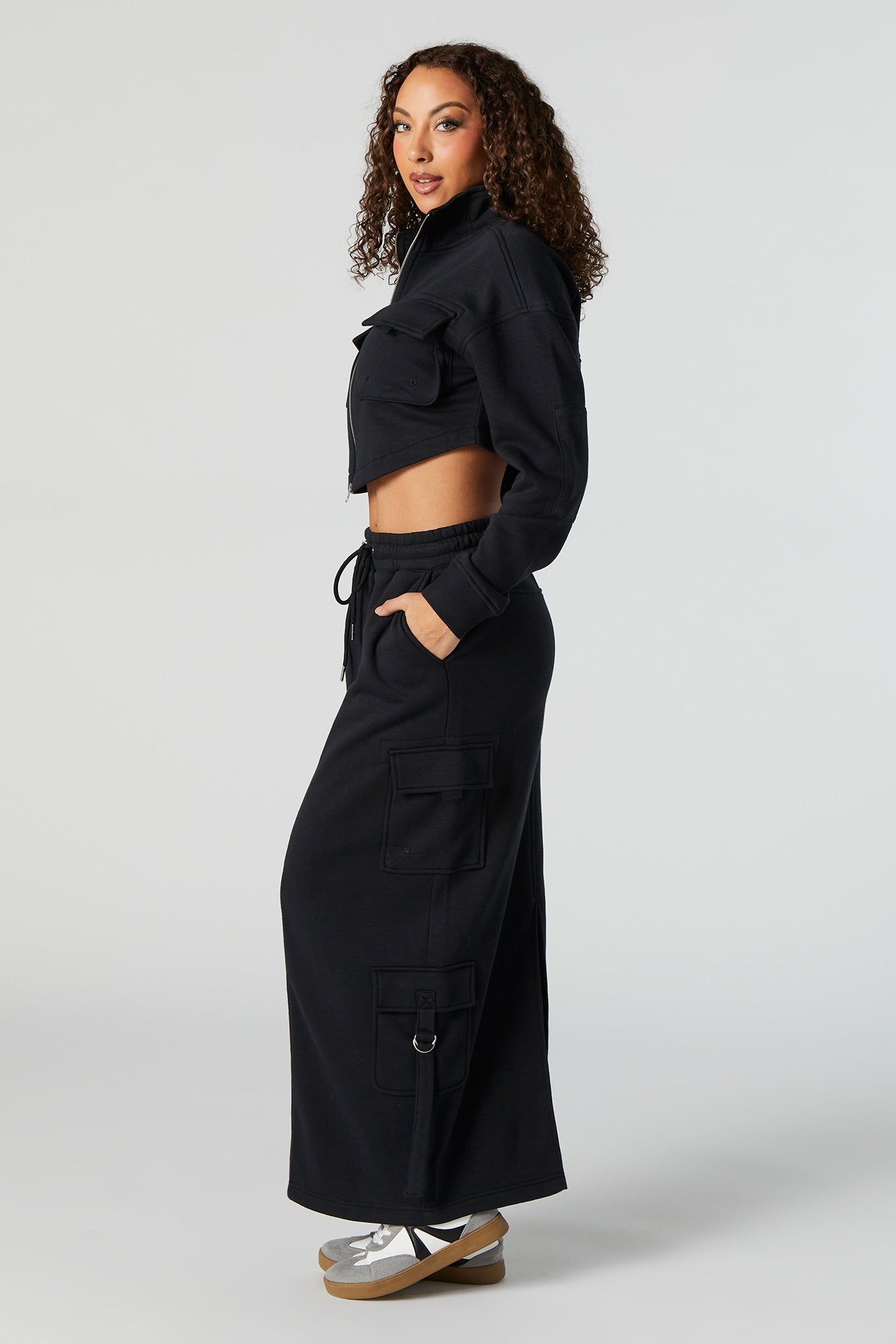 Fleece Multi Cargo Maxi Skirt sold by Urban Planet product image thumbnail 3