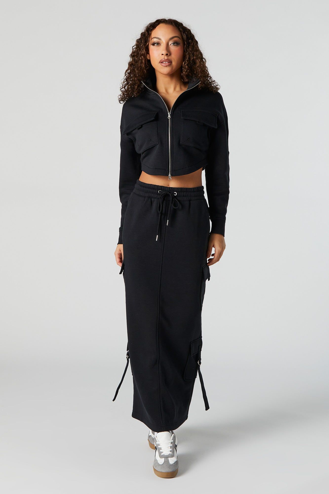 Fleece Multi Cargo Maxi Skirt sold by Urban Planet