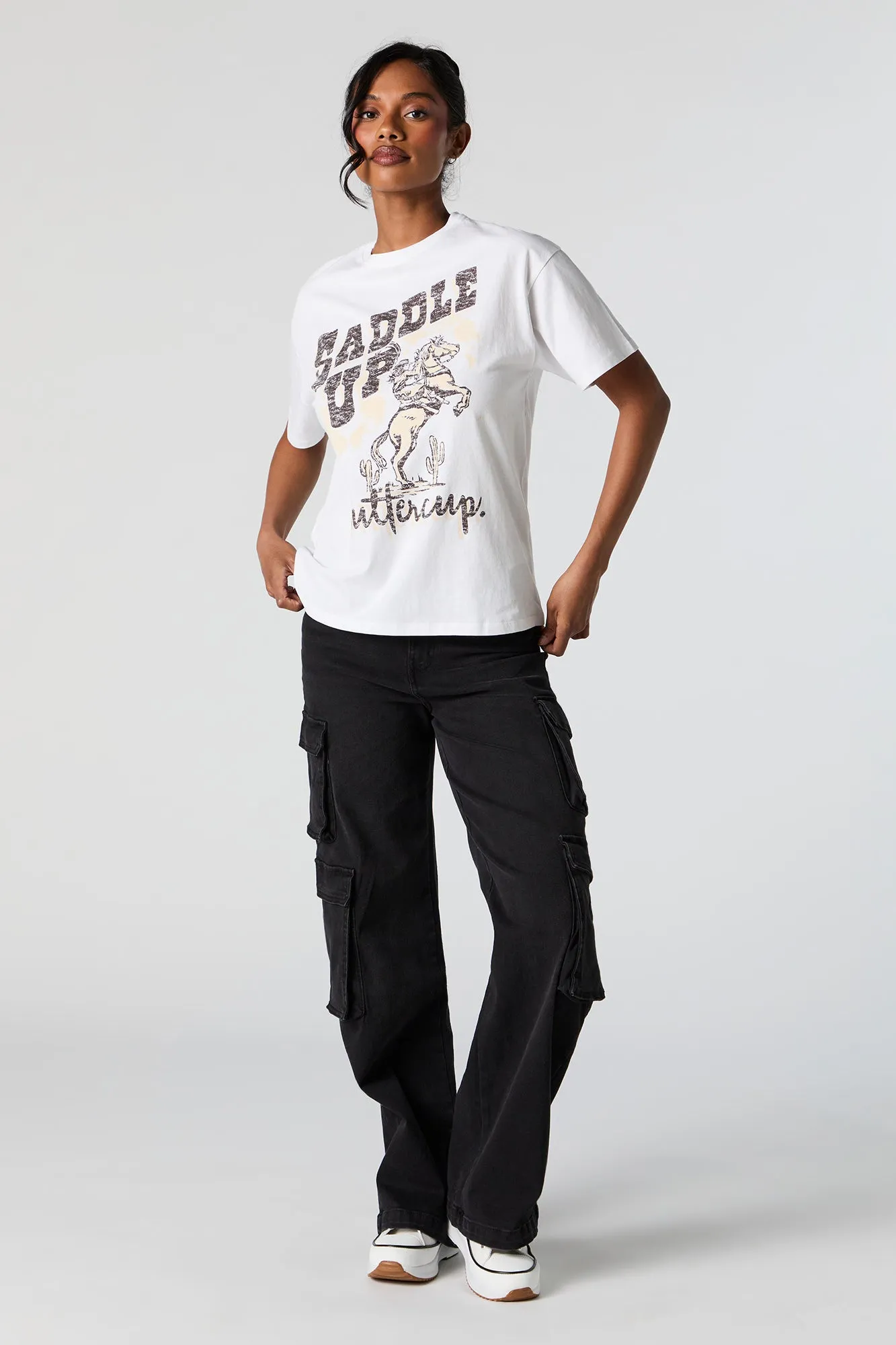 Saddle Up Graphic Boyfriend T-Shirt sold by Urban Planet product image thumbnail 2