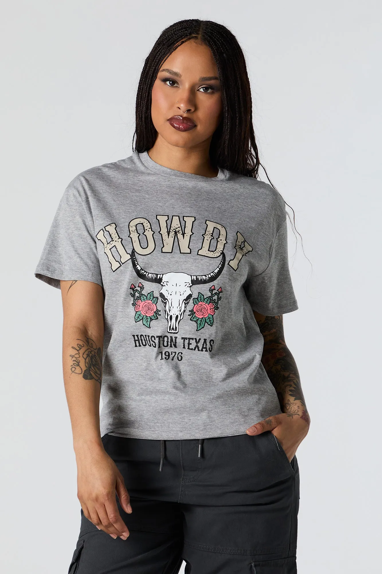 Howdy Graphic Boyfriend T-Shirt sold by Urban Planet