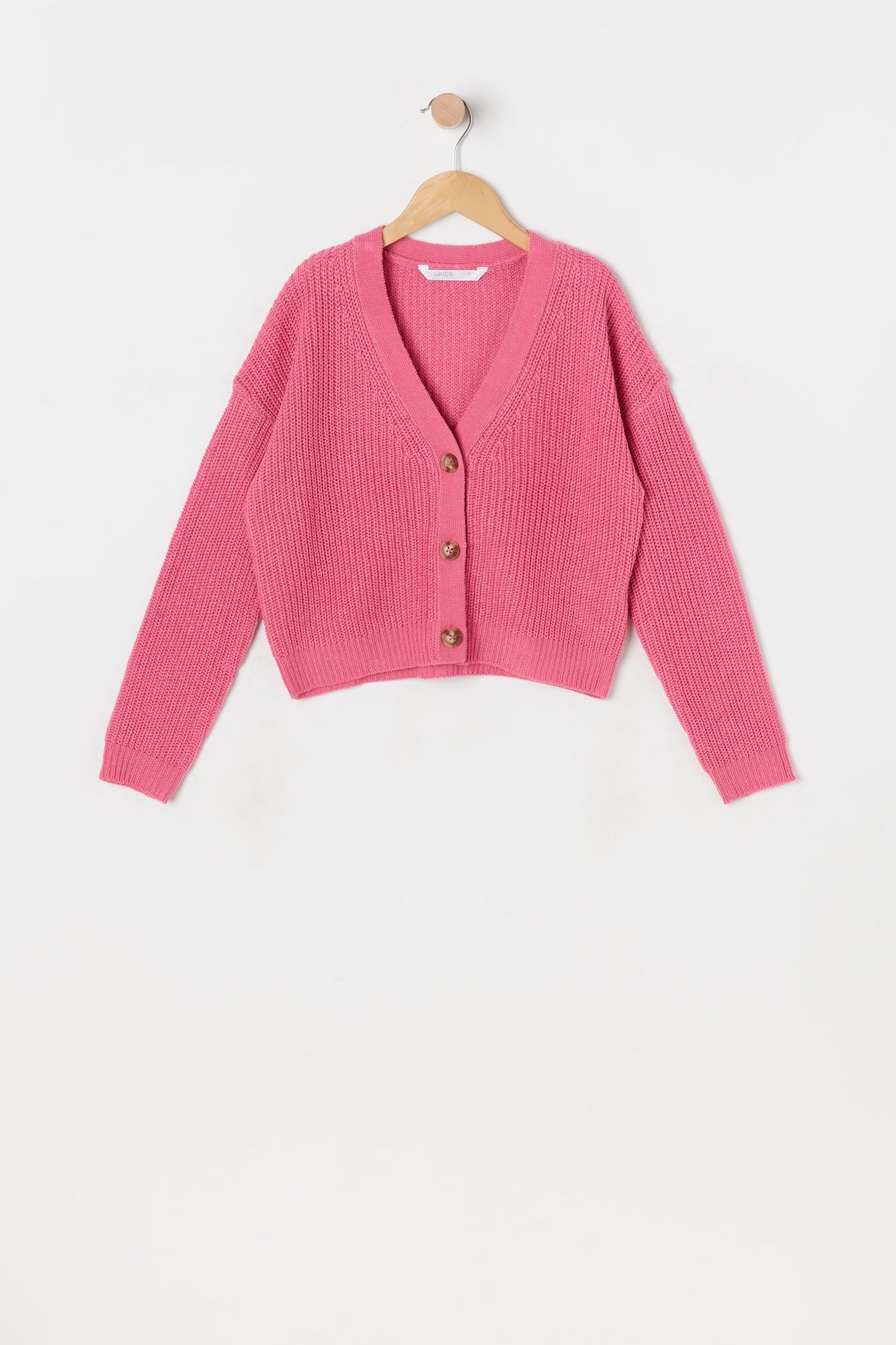 Girls Button-Up Knit Skimmer Cardigan sold by Urban Planet