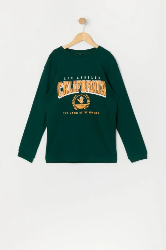 Boys California Graphic Long Sleeve Top sold by Urban Planet