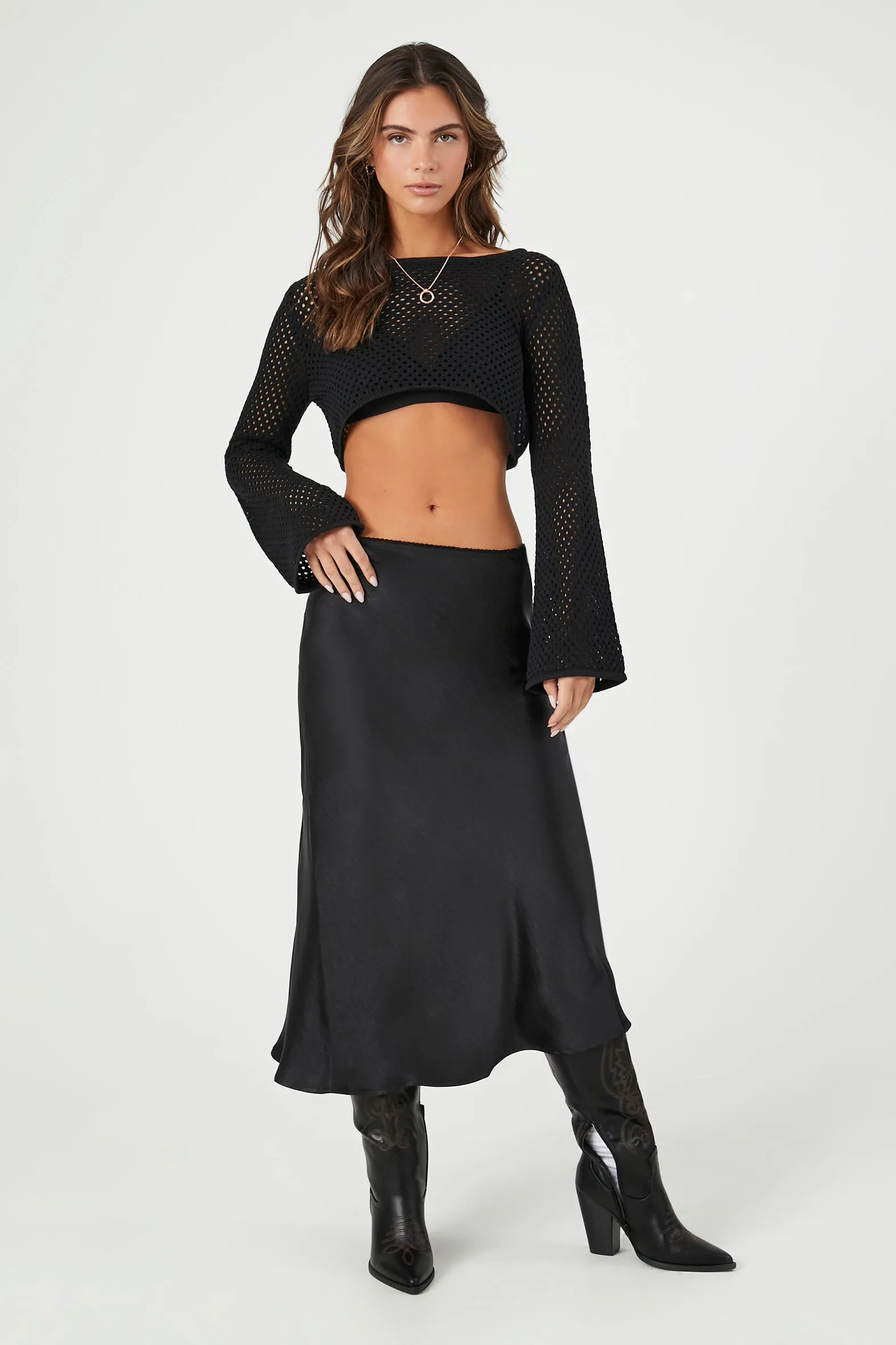 Chandail court en tricot ajouré sold by Urban Planet product image thumbnail 3