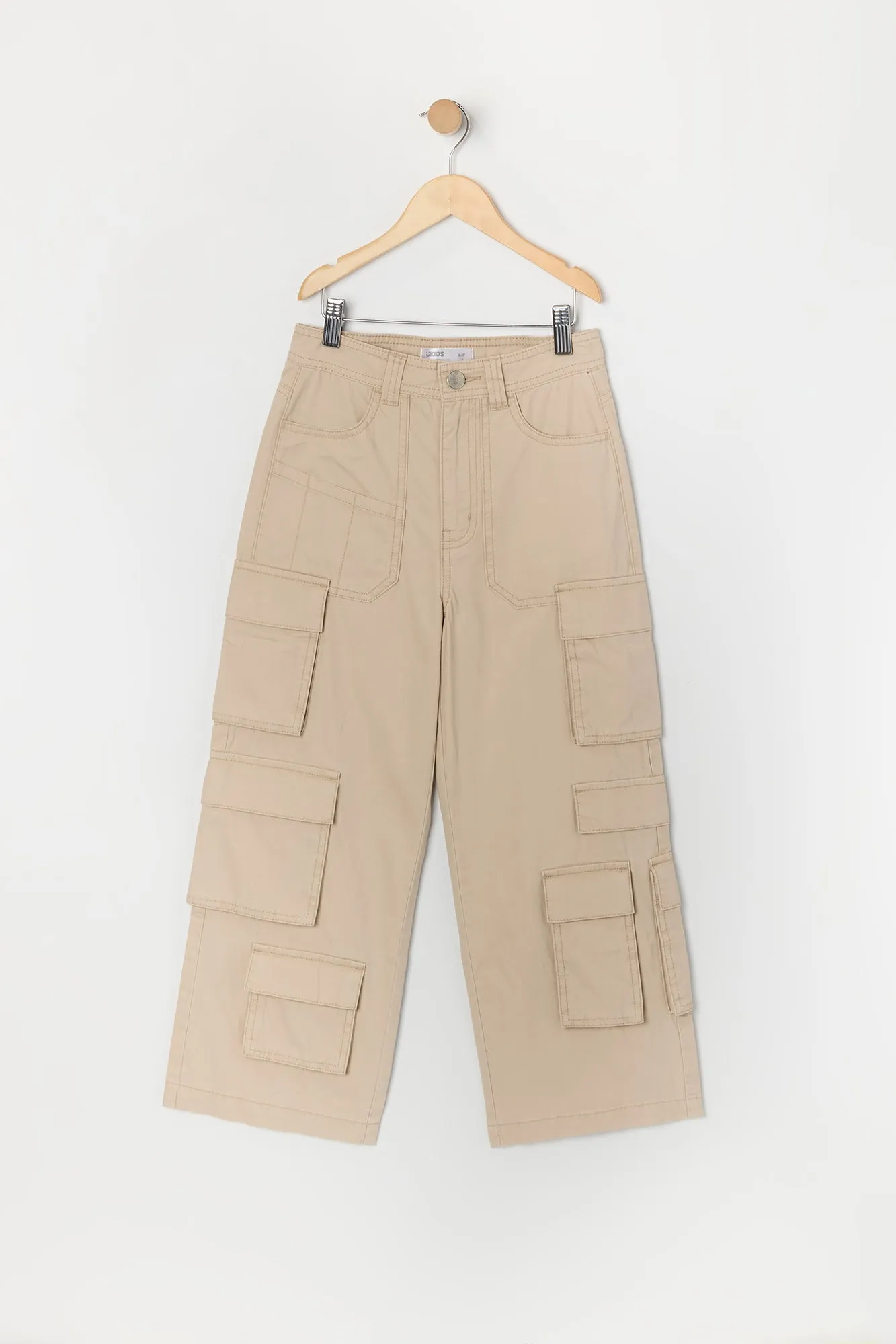 Pantalon cargo à jambe droite avec six poches pour fille sold by Urban Planet product image thumbnail 5