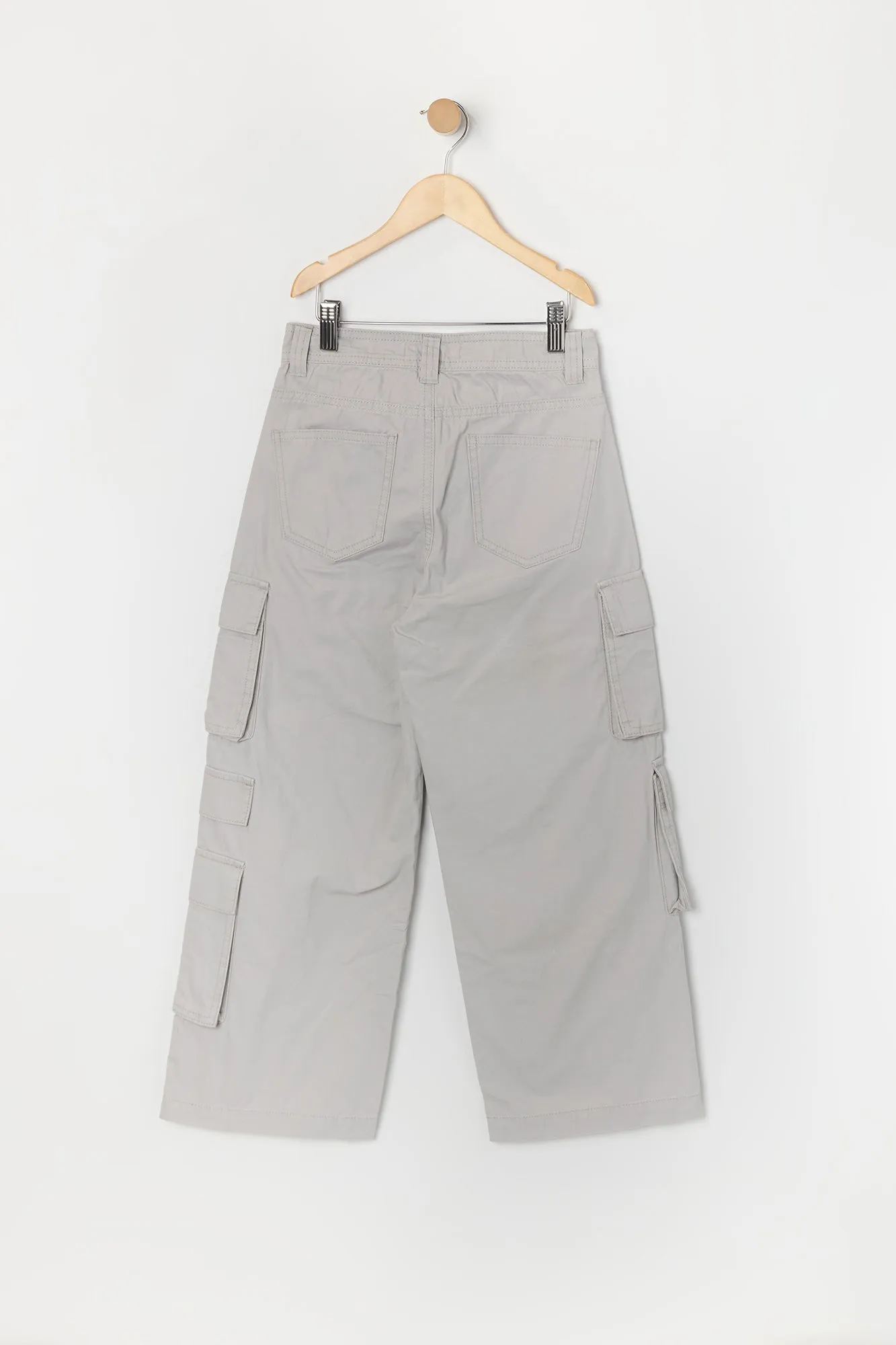 Pantalon cargo à jambe droite avec six poches pour fille sold by Urban Planet product image thumbnail 4