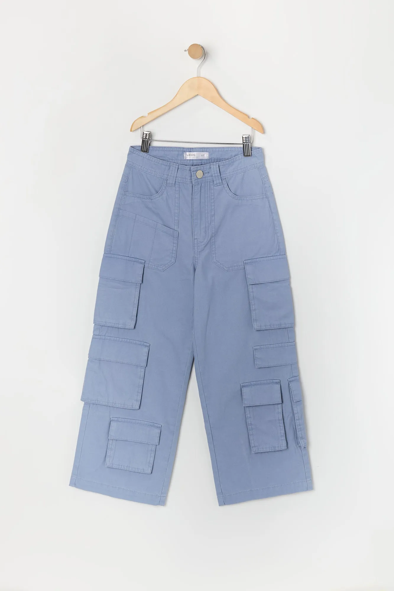 Pantalon cargo à jambe droite avec six poches pour fille sold by Urban Planet