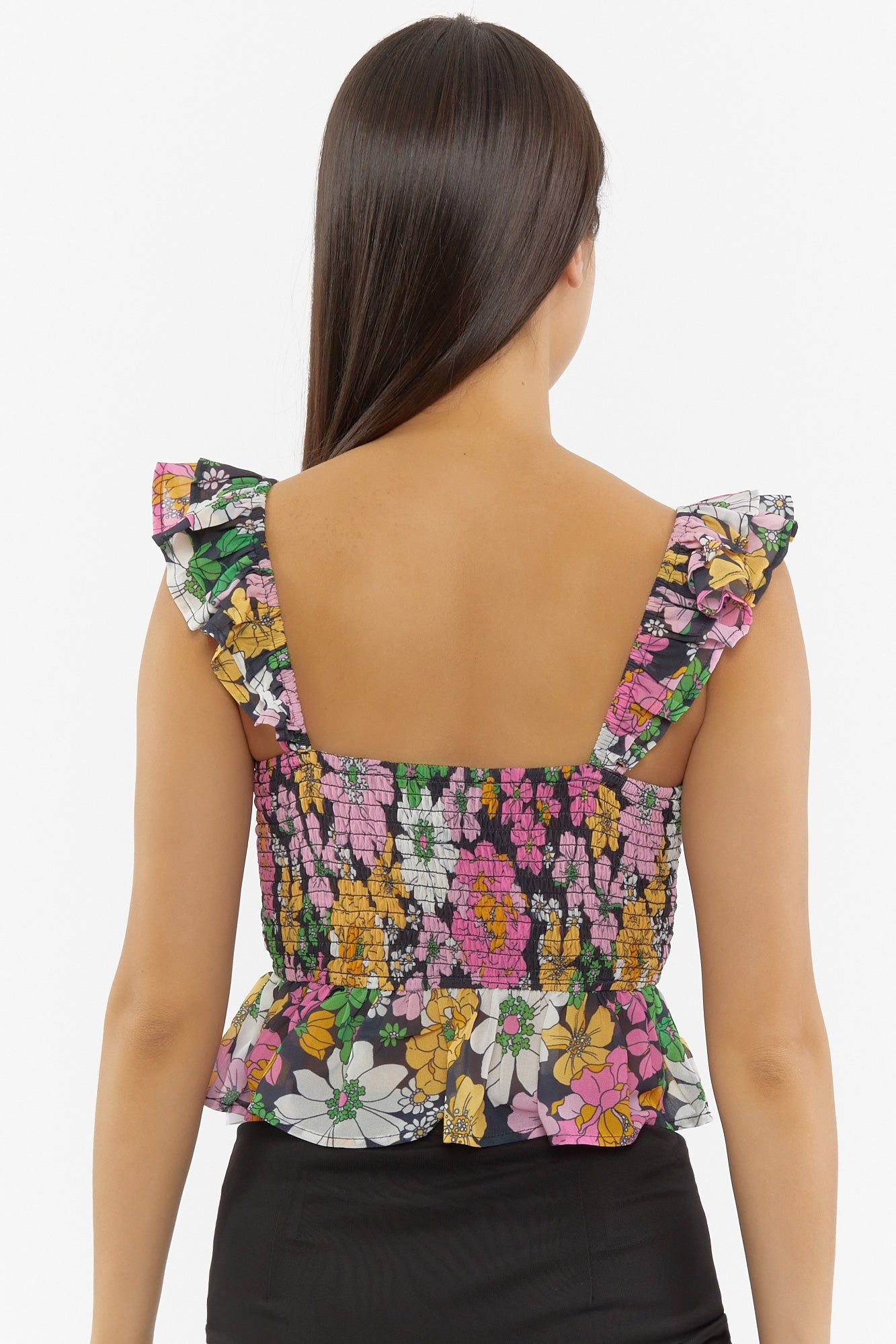 Floral Print Cropped Peasant Top sold by Urban Planet product image thumbnail 5